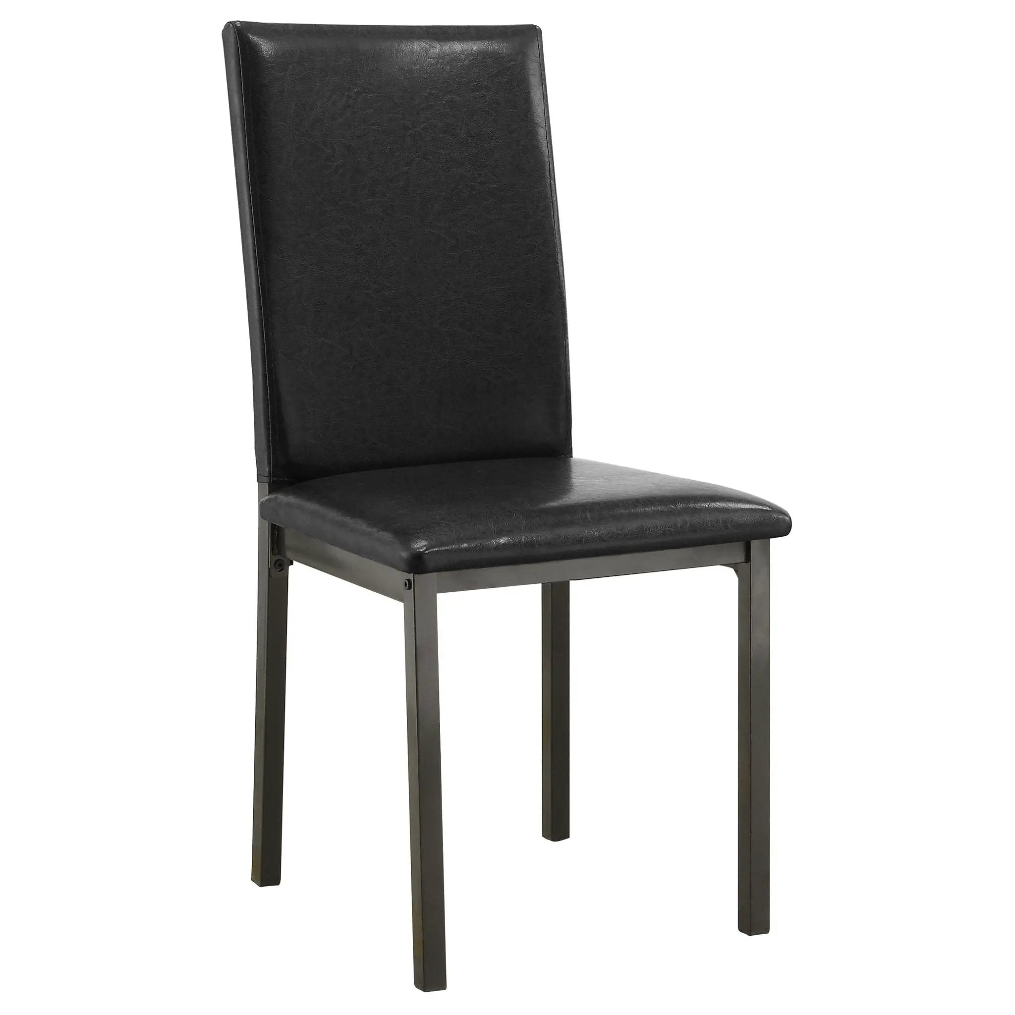 Garza Upholstered Dining Side Chair Black (Set of 2) by Unique Piece Furniture