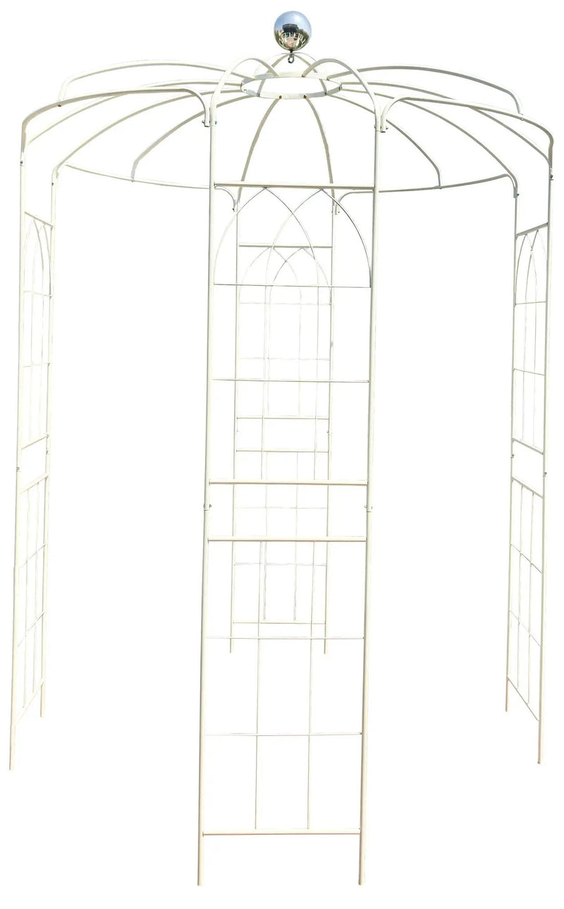 Metal Garden Arch Iron Garden Arbors Gazebo Dia High Birdcage Shape Pergola Pavilion For Wedding Ceremony by HouseOfZazla