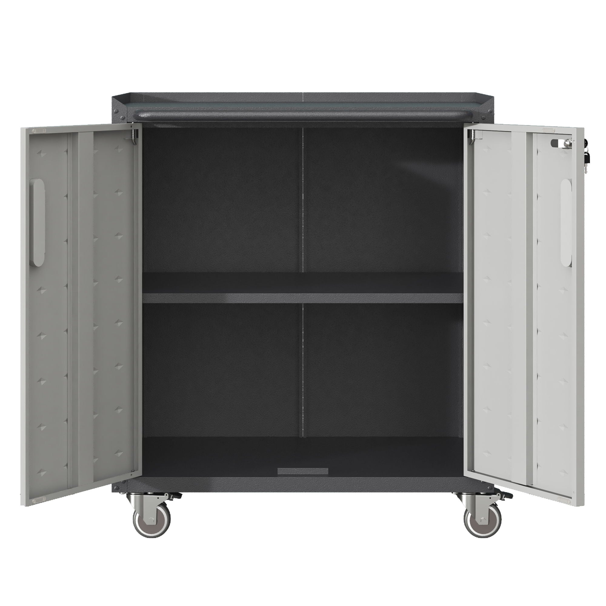 Heavy Duty Metal Garage Storage Cabinet With Wheels Sturdy Tool Organizer by HouseOfZazla