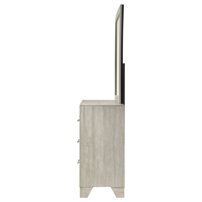 Trenton 6-drawer Bedroom Dresser With Mirror Rustic Cream by Unique Piece Furniture