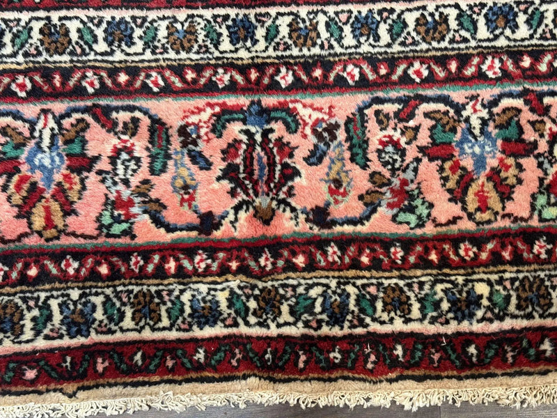 Palace Size Persian Rug 10 x 21 ft, Antique Hamadan Bibikabad Carpet, Handmade Antique Wool Oversized Rug, Ivory, Semi Open Field by Jewel Rugs