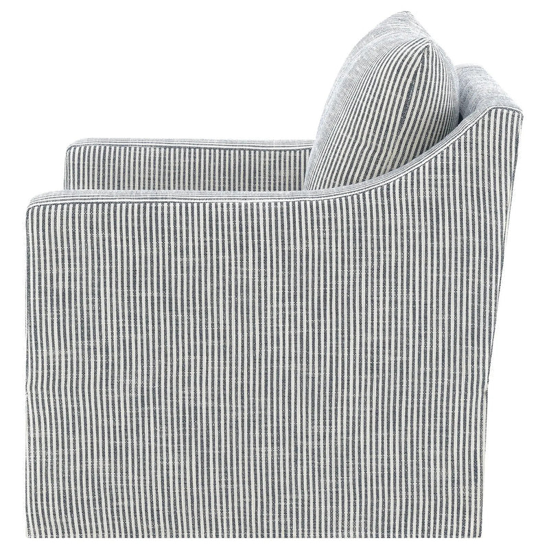 Winter Upholstered Sloped Arm Accent Swivel Chair Grey by Unique Piece Furniture