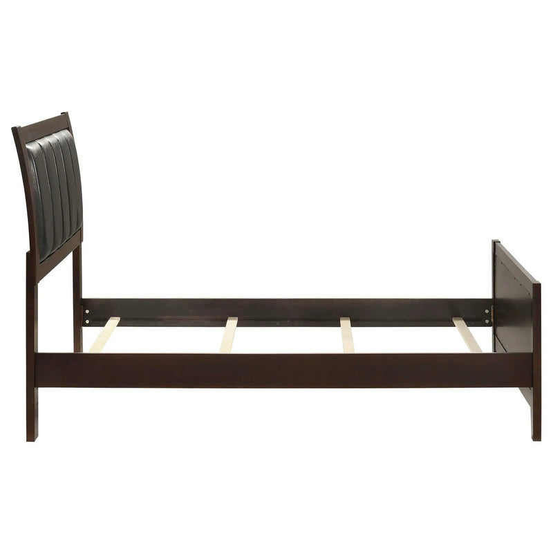 Carlton Wood Twin Panel Bed Cappuccino by Unique Piece Furniture