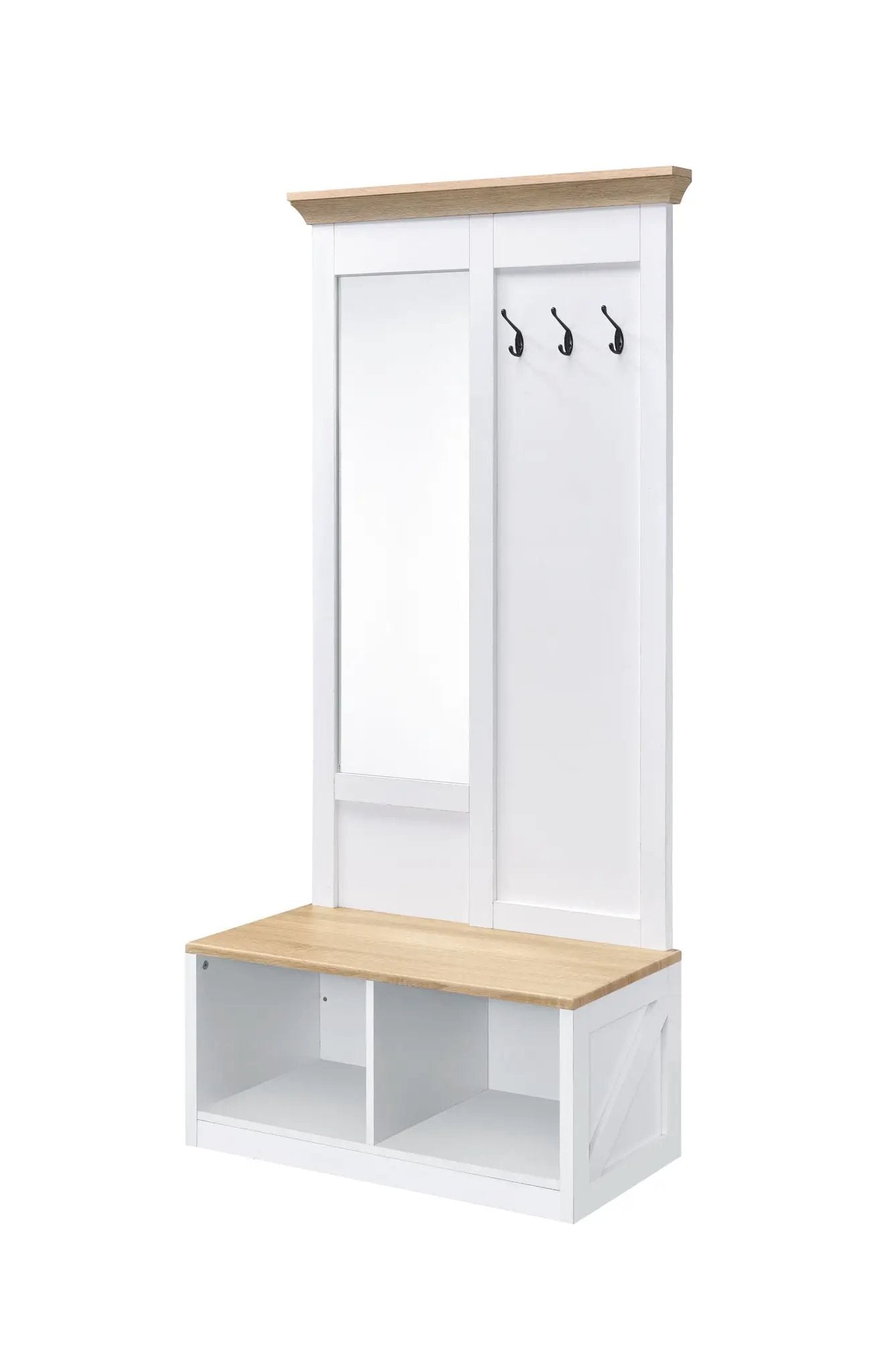 Melati - Hall Tree - Light Oak / White by HouseOfZazla