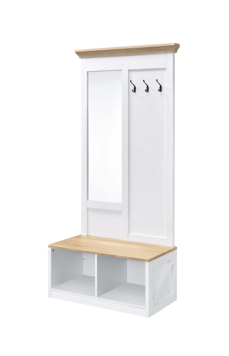 Melati - Hall Tree - Light Oak / White by HouseOfZazla