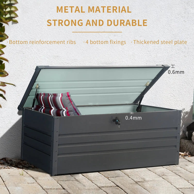 260 Gallon Metal Outdoor Deck Box by HouseOfZazla