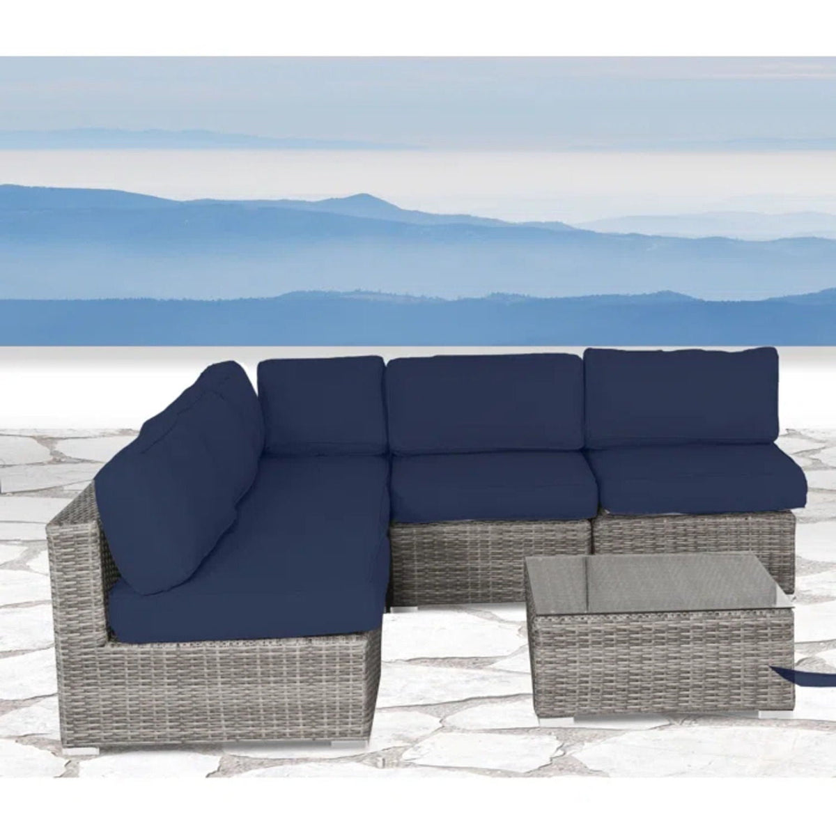 Outdoor Wicker Seating Group With Cushions, photo 22 of 38
