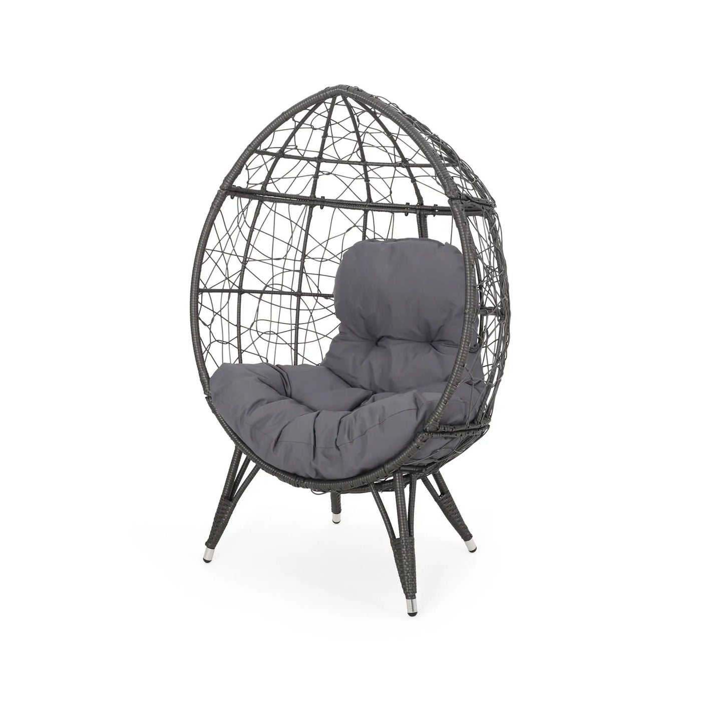 Cosmos - Round Hammered Iron Teardrop Chair by HouseOfZazla