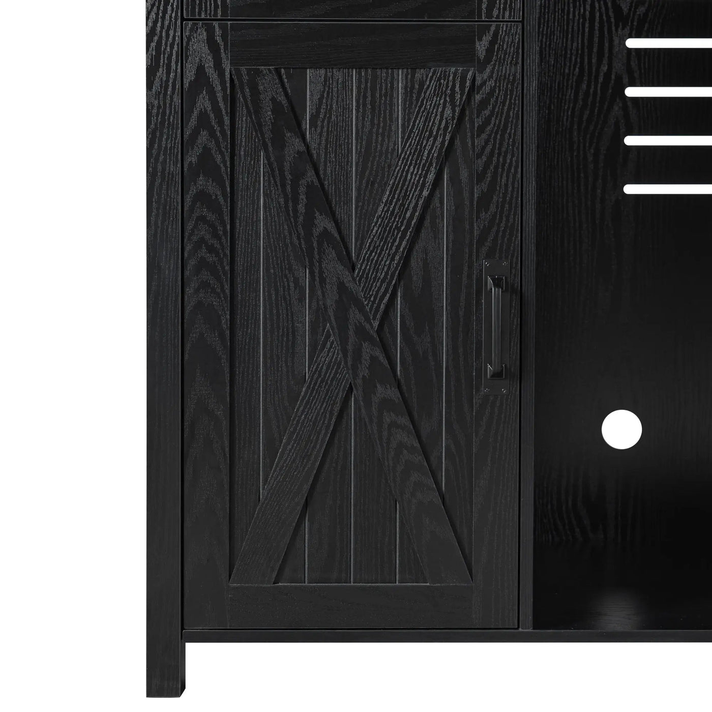 K&K 53.2" Farmhouse Fridge Cabinet with Power Outlet by HouseOfZazla