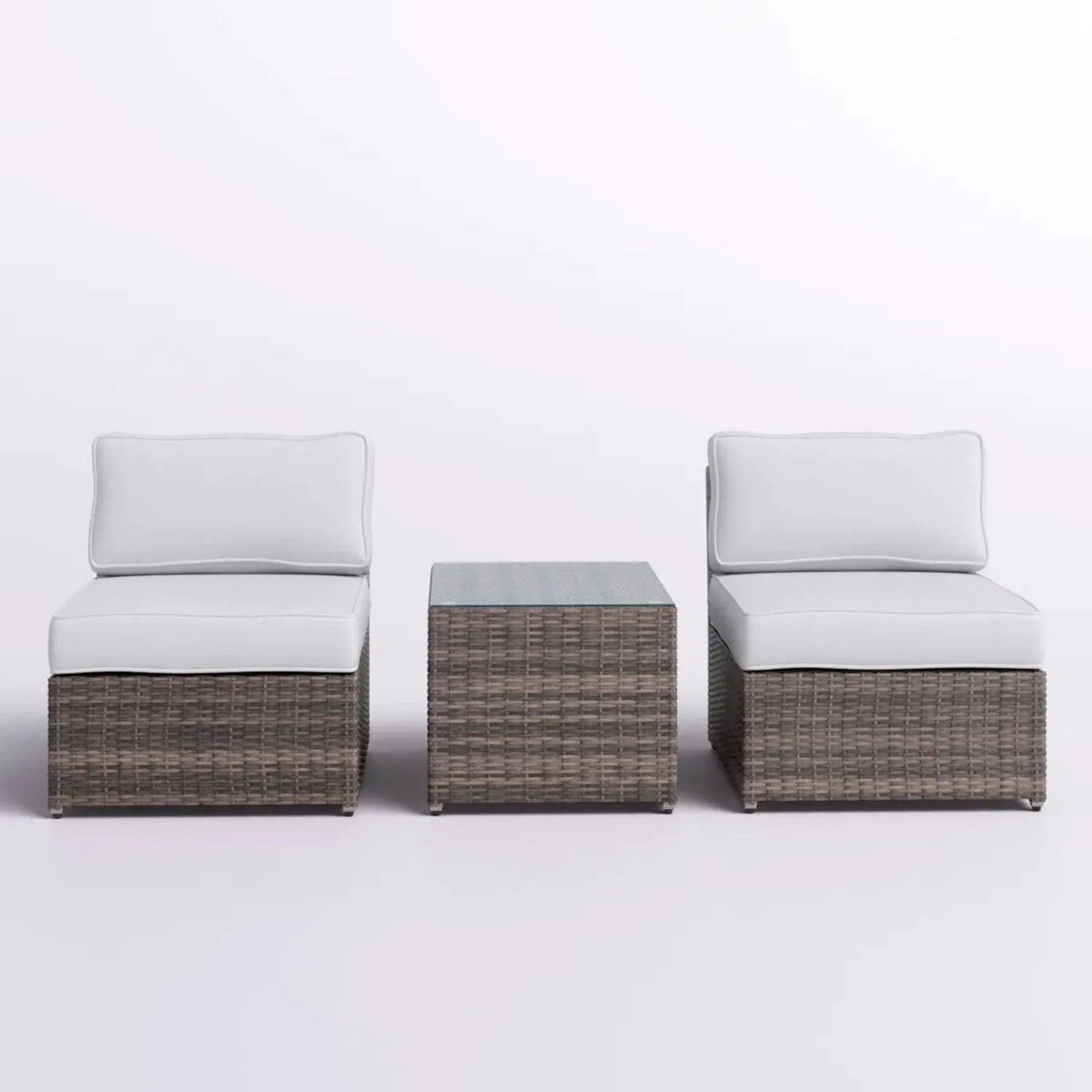 Modern Wicker Outdoor Seating Set With Cushions by HouseOfZazla