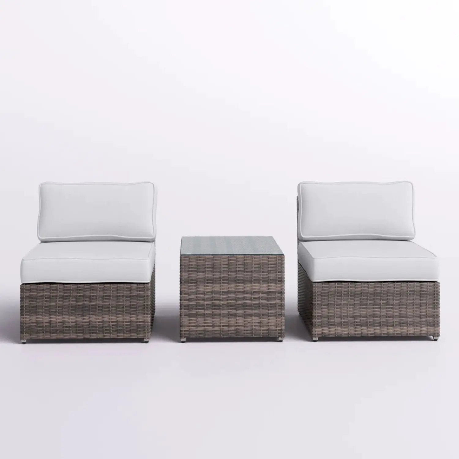 Modern Wicker Outdoor Seating Set With Cushions by Unique Piece Furniture