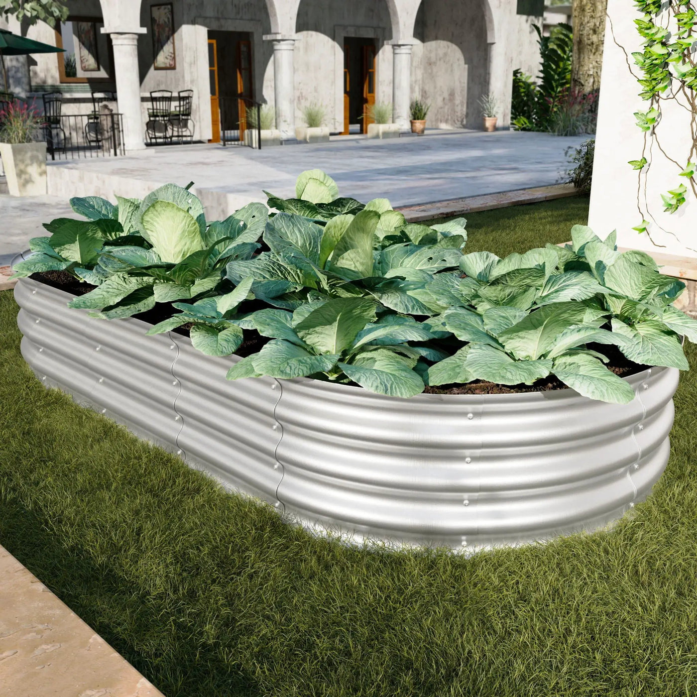 Heavy Duty Galvanized Raised Garden Bed Kit For Vegetables, Flowers & Herbs by HouseOfZazla