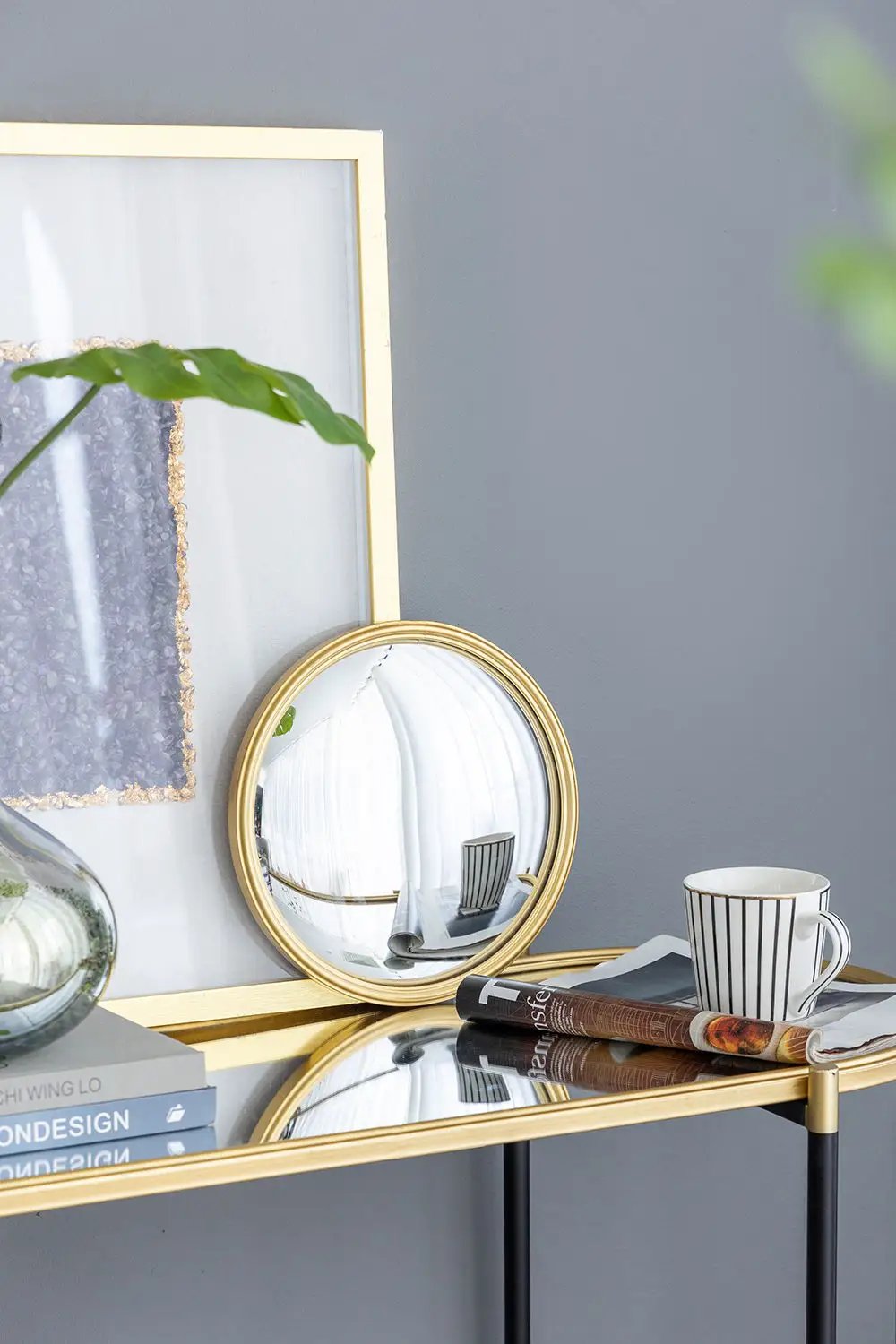Round Mirror, Circle Mirror With Iron Frame For Living Room Bedroom Vanity Entryway Hallway by HouseOfZazla