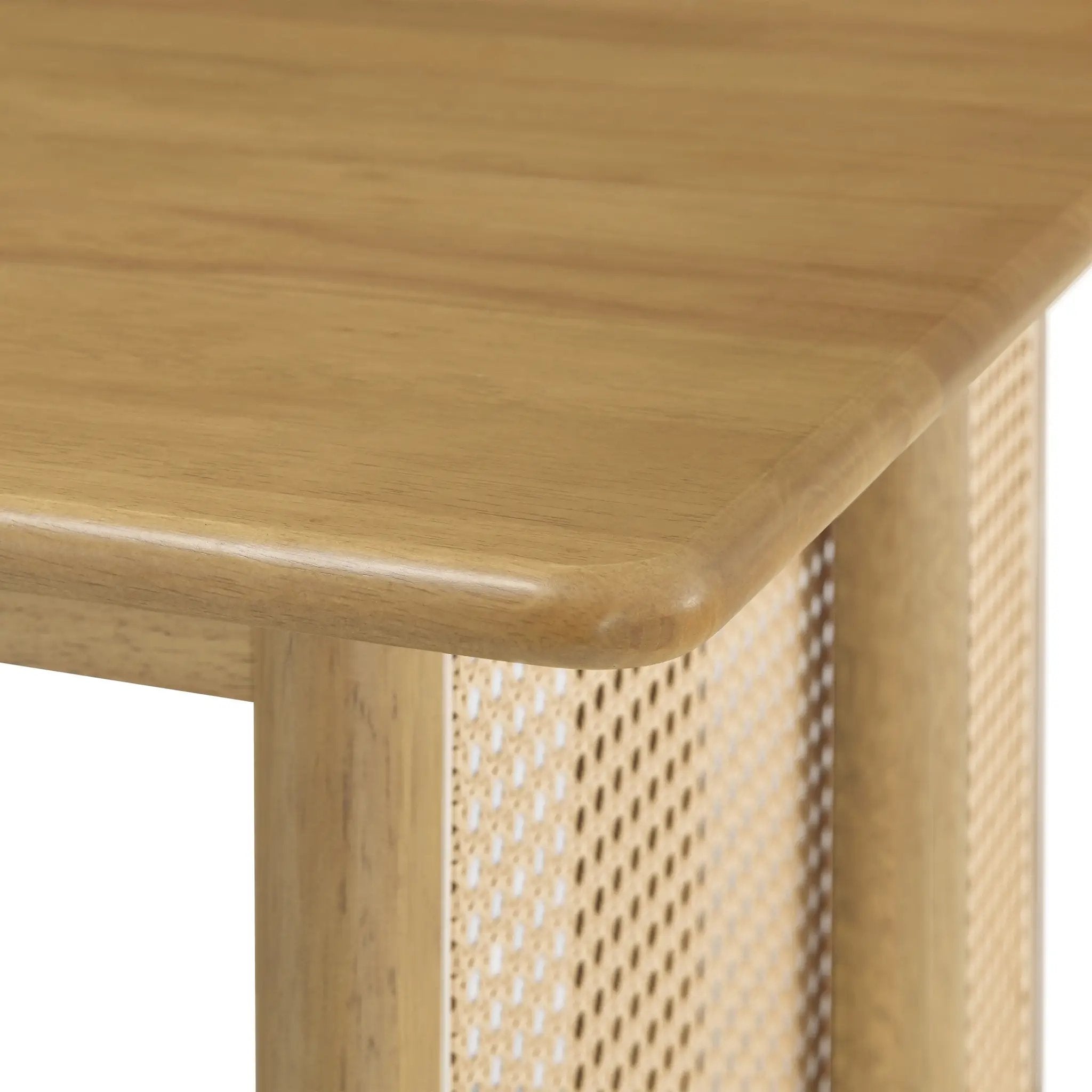 5-Piece Rubber Wood Indoor Dining Set With Rattan & Chairs by HouseOfZazla