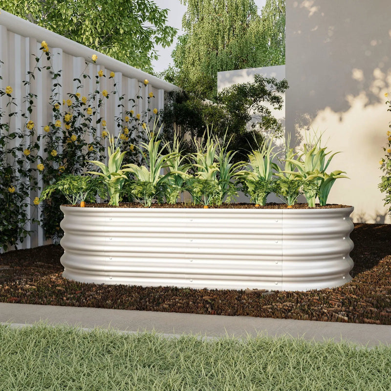 Heavy Duty Galvanized Raised Garden Bed Kit For Vegetables, Flowers & Herbs by HouseOfZazla
