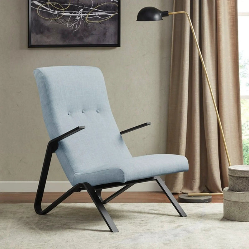 Manhattan - Accent Chair With High Back Support - Light Blue by HouseOfZazla