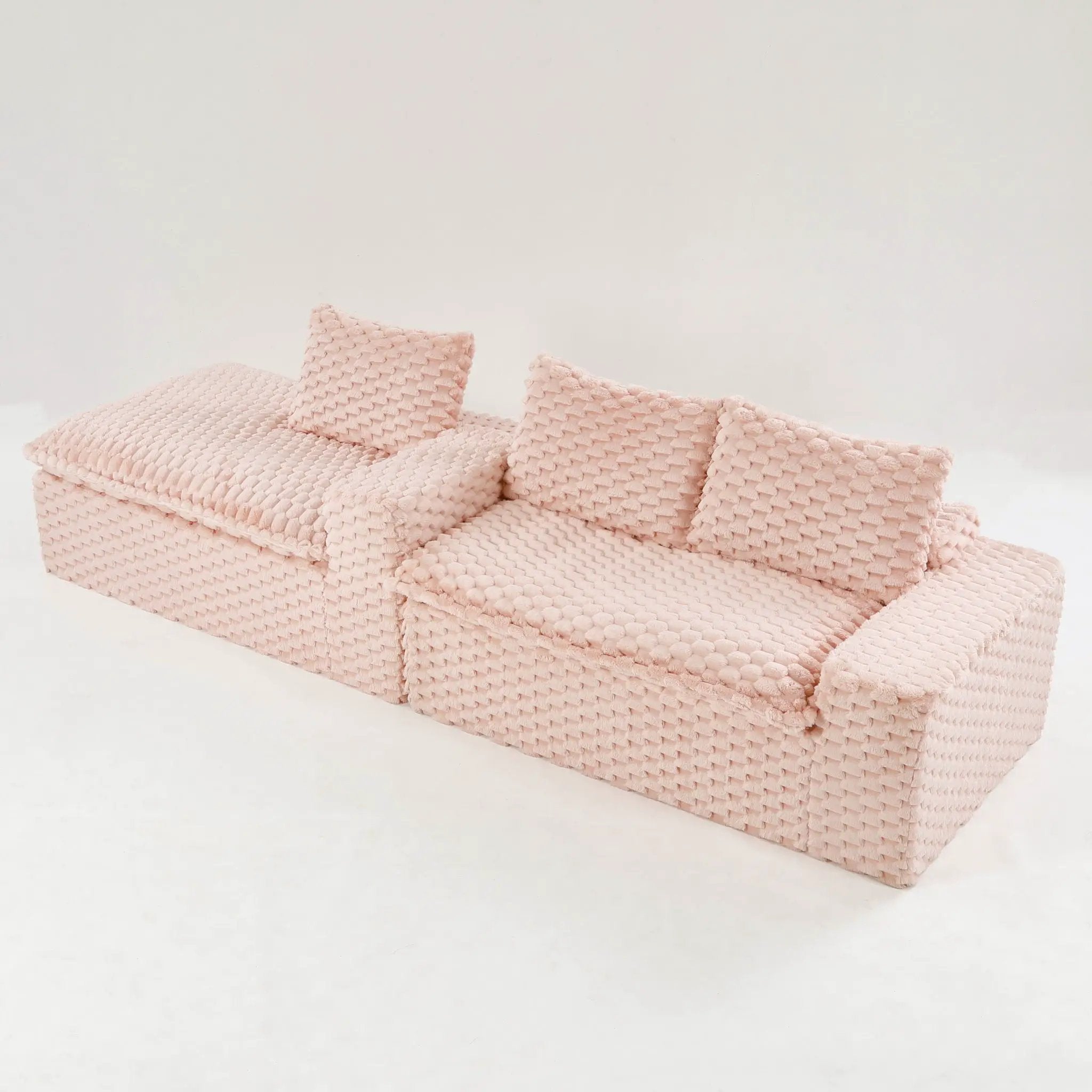 Modular Sofa, Convertible Twin Seat With Chaise Lounge by HouseOfZazla