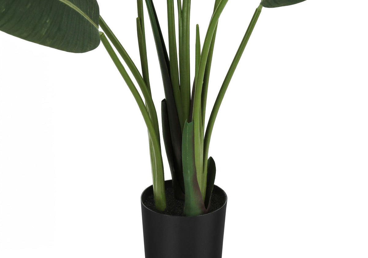 60" Tall Artificial Bird Of Paradise Tree with Lifelike Foliage - Black/Green, photo 4 of 4