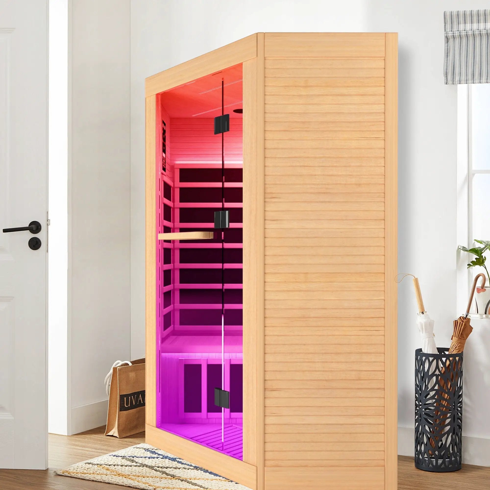 Canadian hemlock pentagonal double sauna by HouseOfZazla