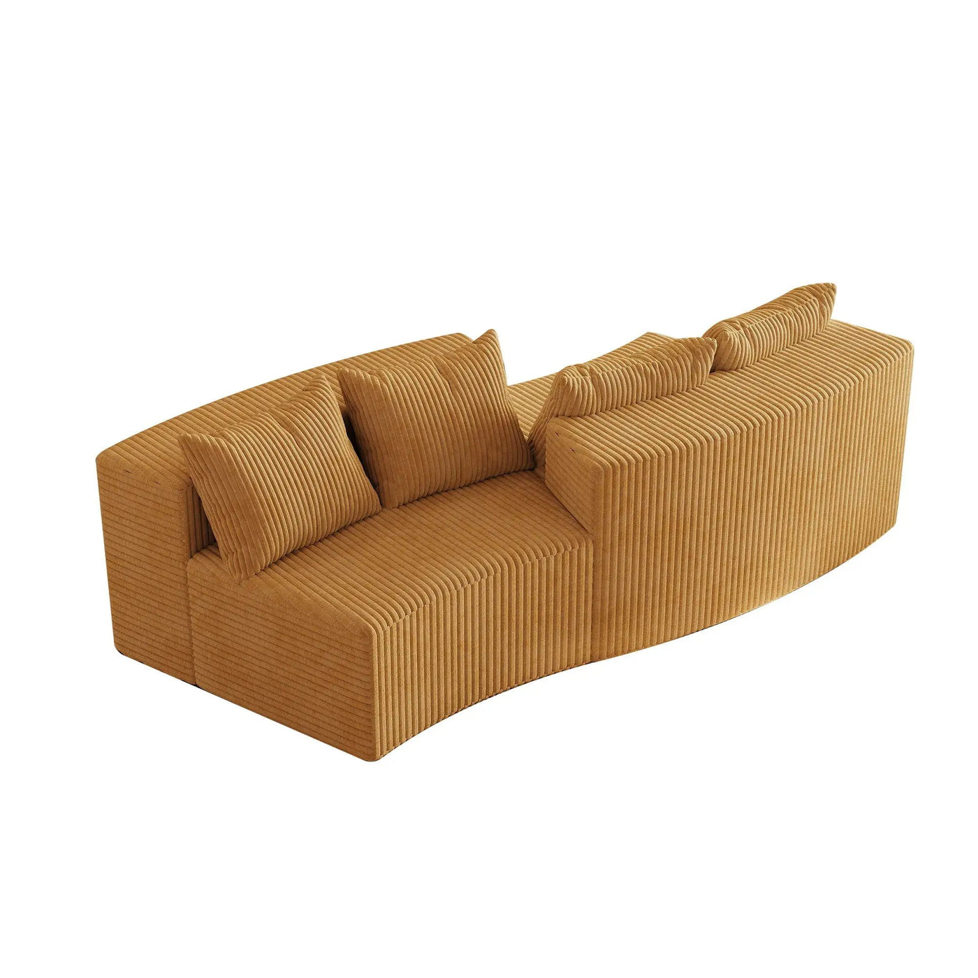 Curved Sectional Sofa With 4 Pillows, Modular Semi Circular Design by HouseOfZazla