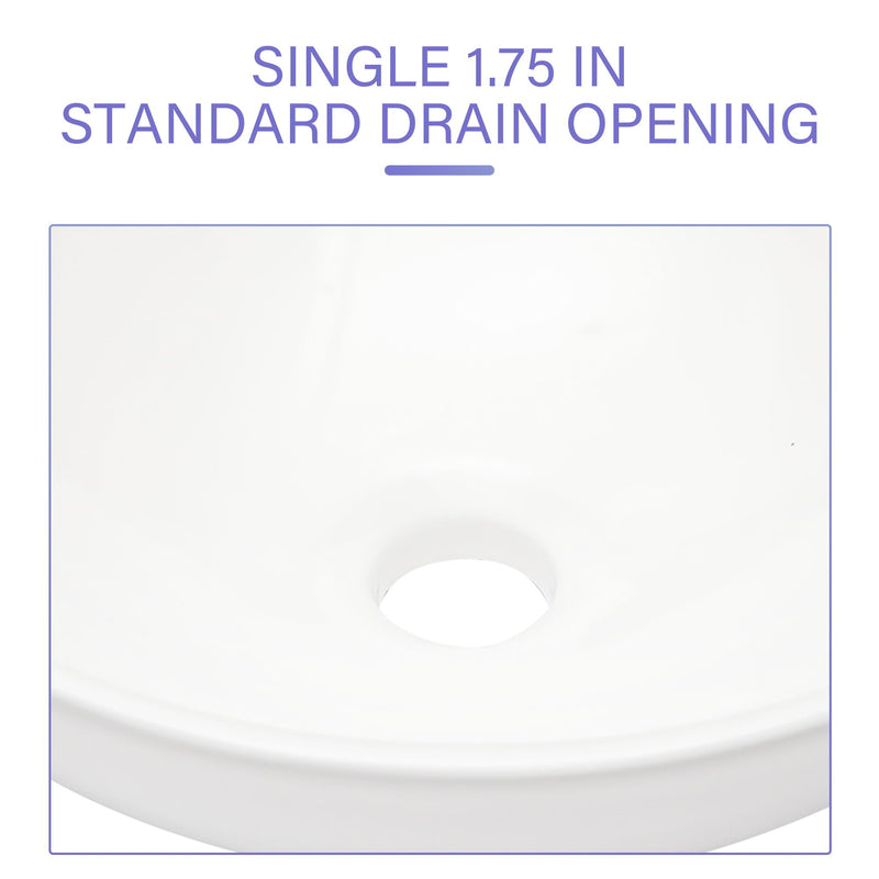 Modern Ceramic Circular Vessel Bathroom Sink by HouseOfZazla