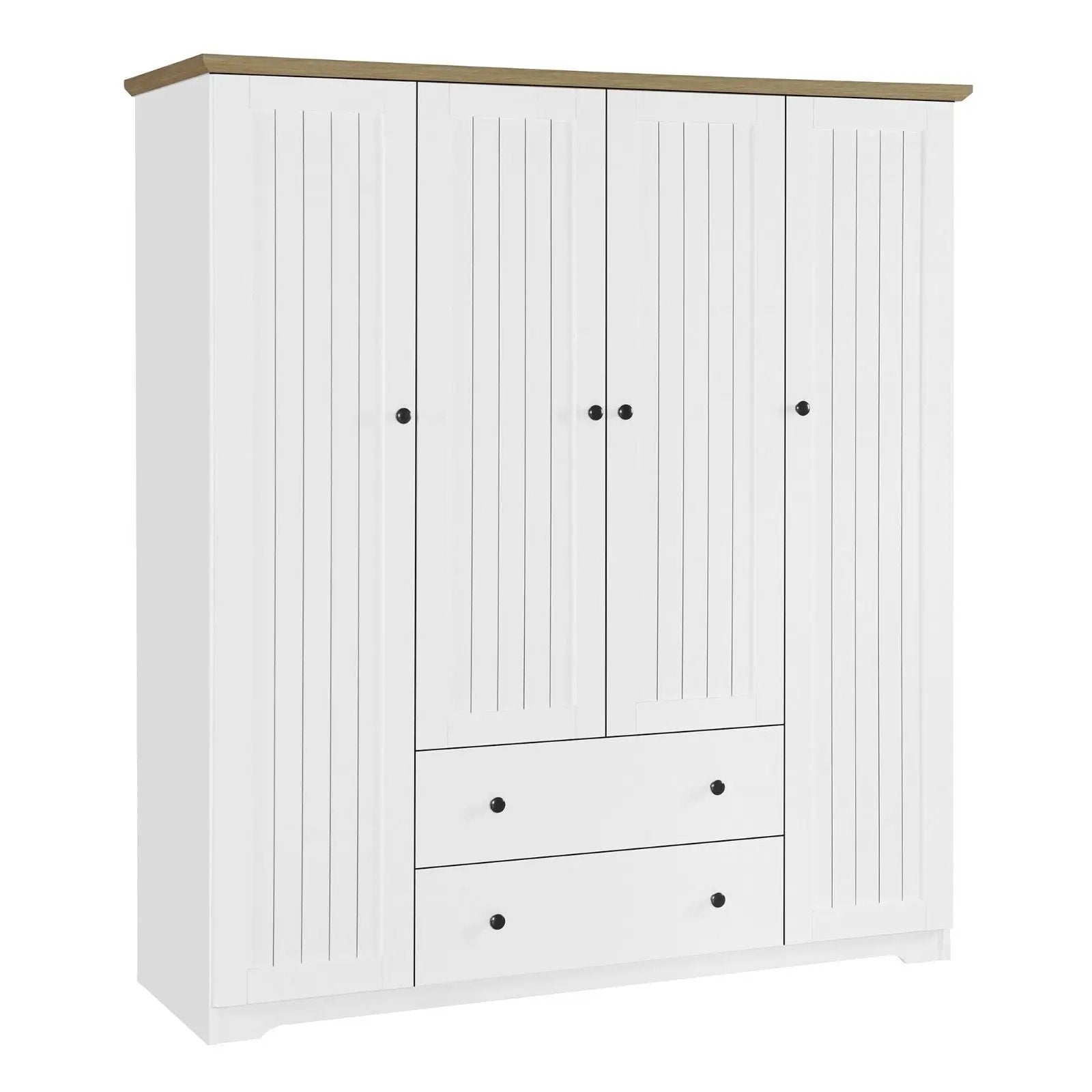 4 Door Wardrobe Armoire With 2 Drawers by HouseOfZazla