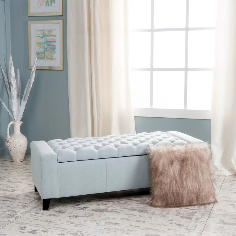 Guernsey Ottoman Storage With Tufted Top by HouseOfZazla