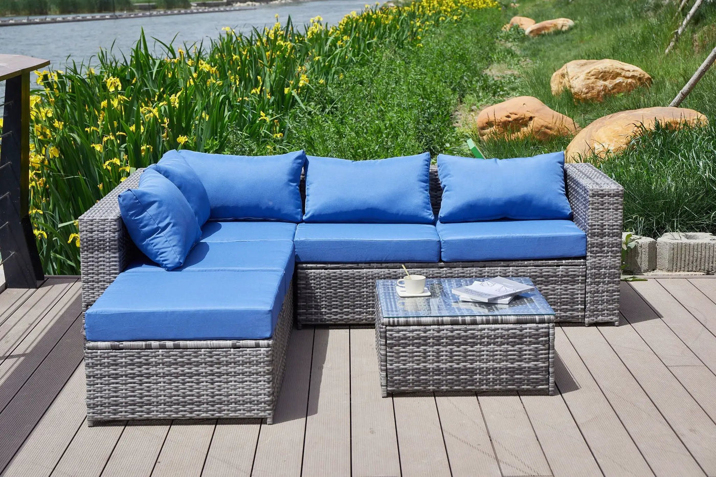 Patio Sofa With Cushions by HouseOfZazla