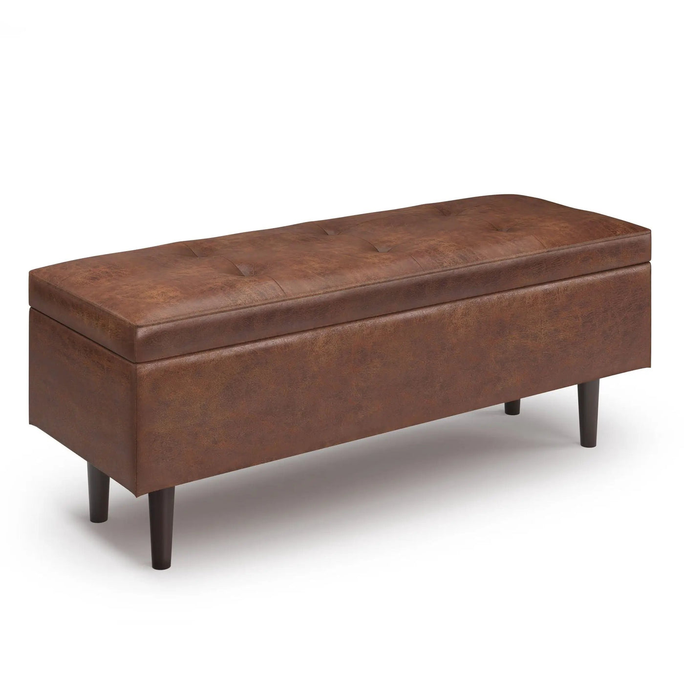 Shay - Large Square Coffee Table Storage Ottoman Mid-Century Style by HouseOfZazla