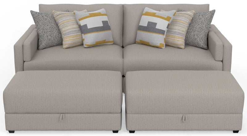 Trevor - Extra Deep Oversized Sofa With Included Storage Cocktail Ottoman by Unique Piece Furniture