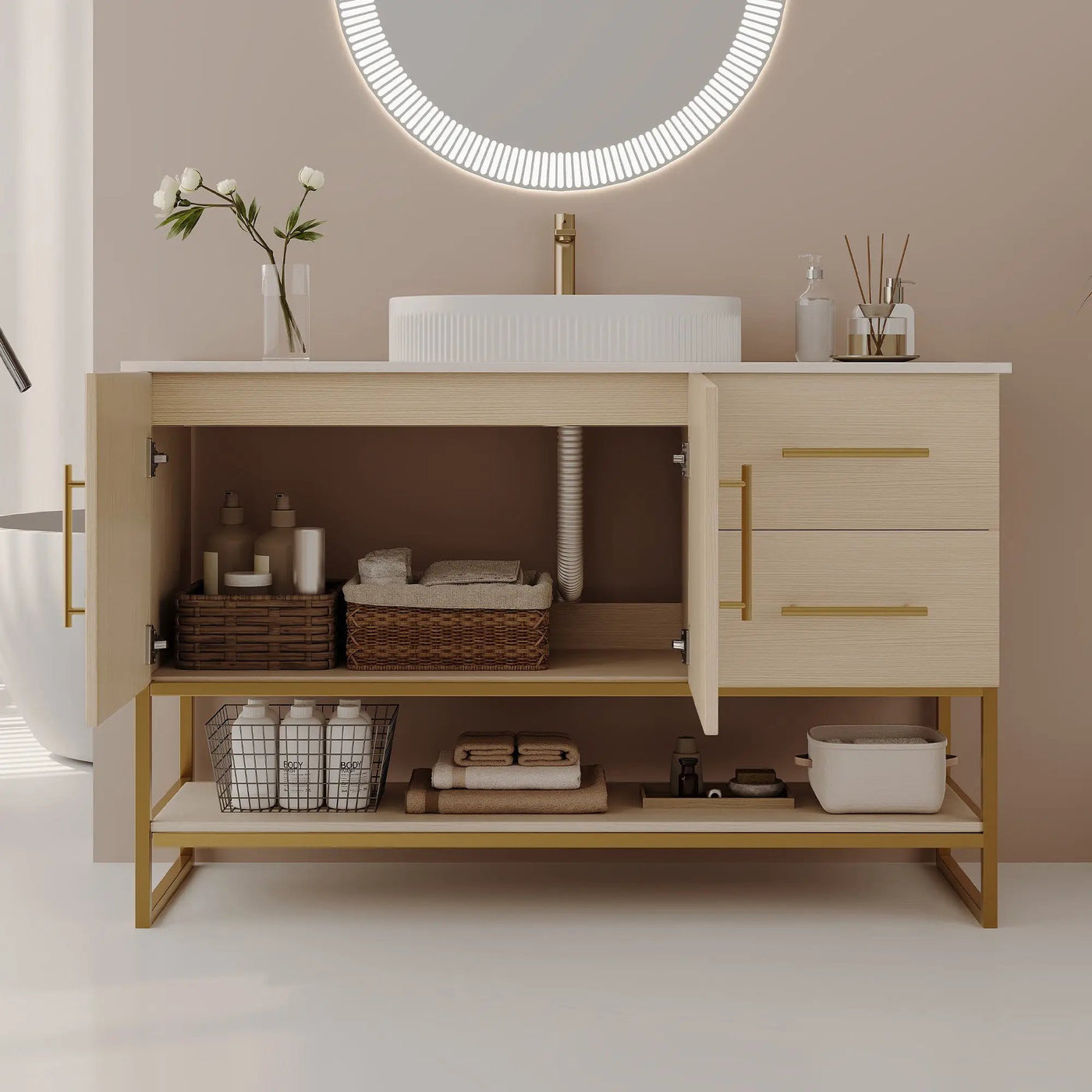 36" Modern Bathroom Vanity with Ceramic Vessel Sink by HouseOfZazla