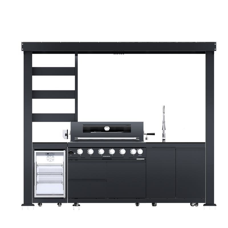108-Inch 6-Burner Deluxe Outdoor Kitchen Grill by HouseOfZazla