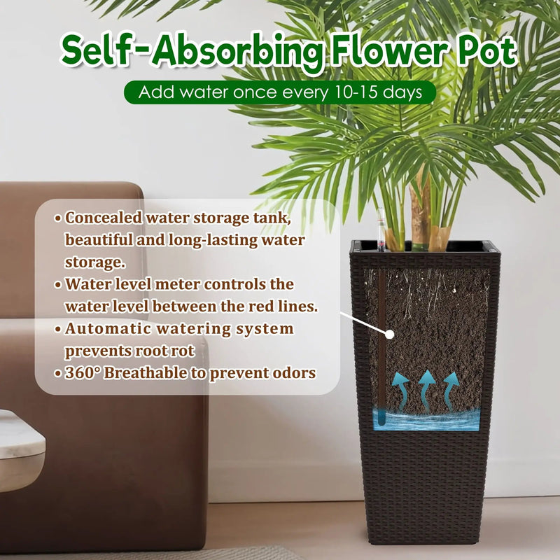 Indoor Outdoor Planter With Automatic Watering System by Unique Piece Furniture