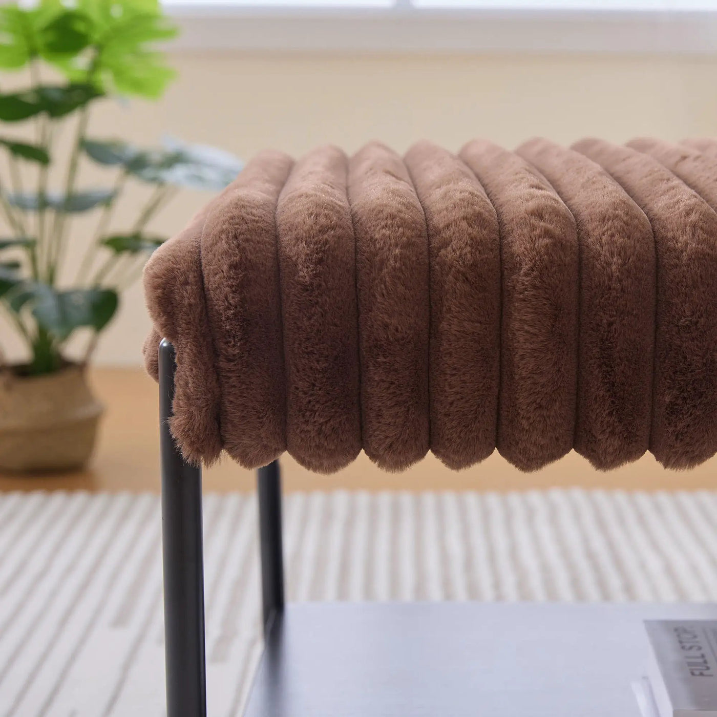 Upholstered Ottoman Coffee Table Foot Rest With Open Storage by HouseOfZazla