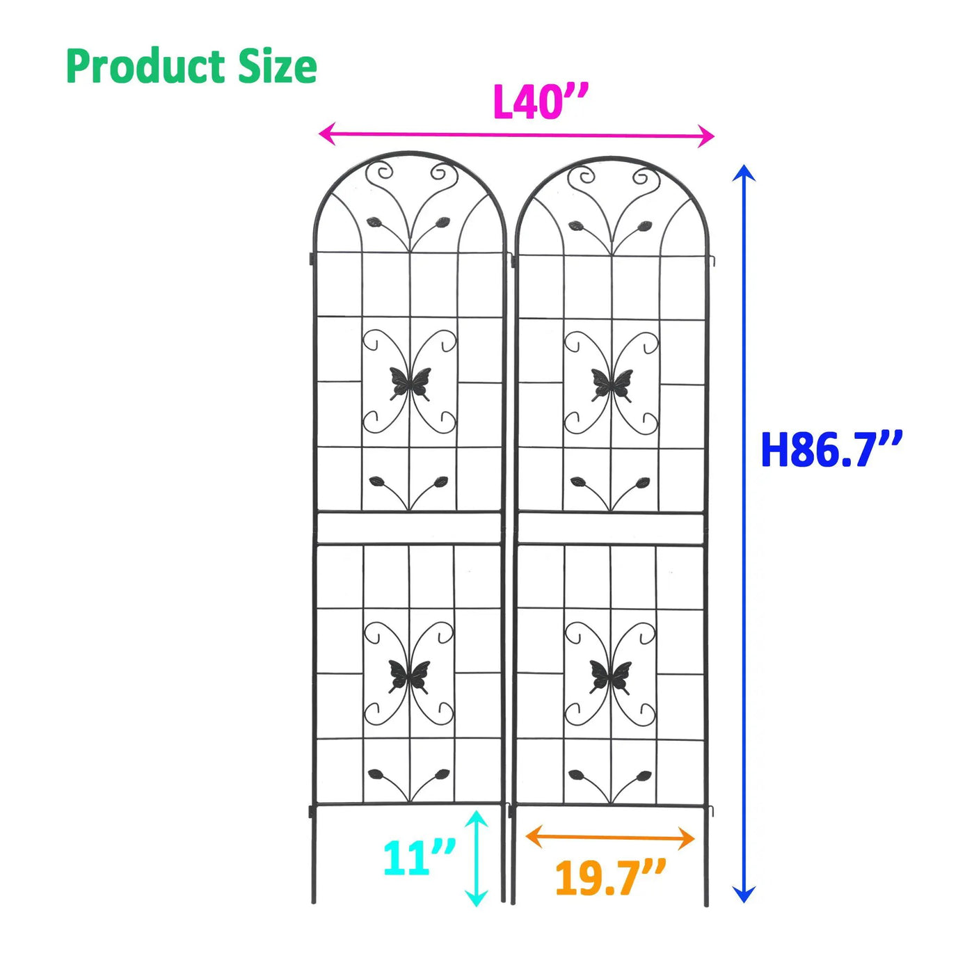 Garden Metal Trellis Rustproof Trellis For Climbing Plants Outdoor Flower Support by Unique Piece Furniture