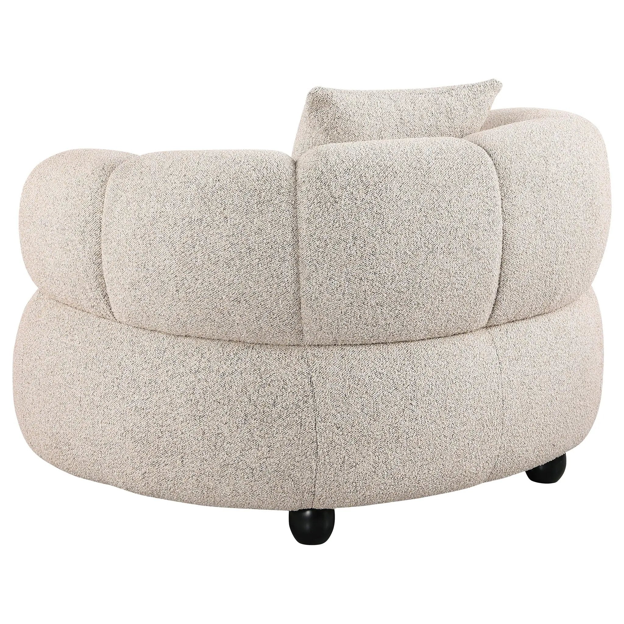 Whitney Contemporary Channel Tufted Boucle Upholstered Sofa Set by Unique Piece Furniture