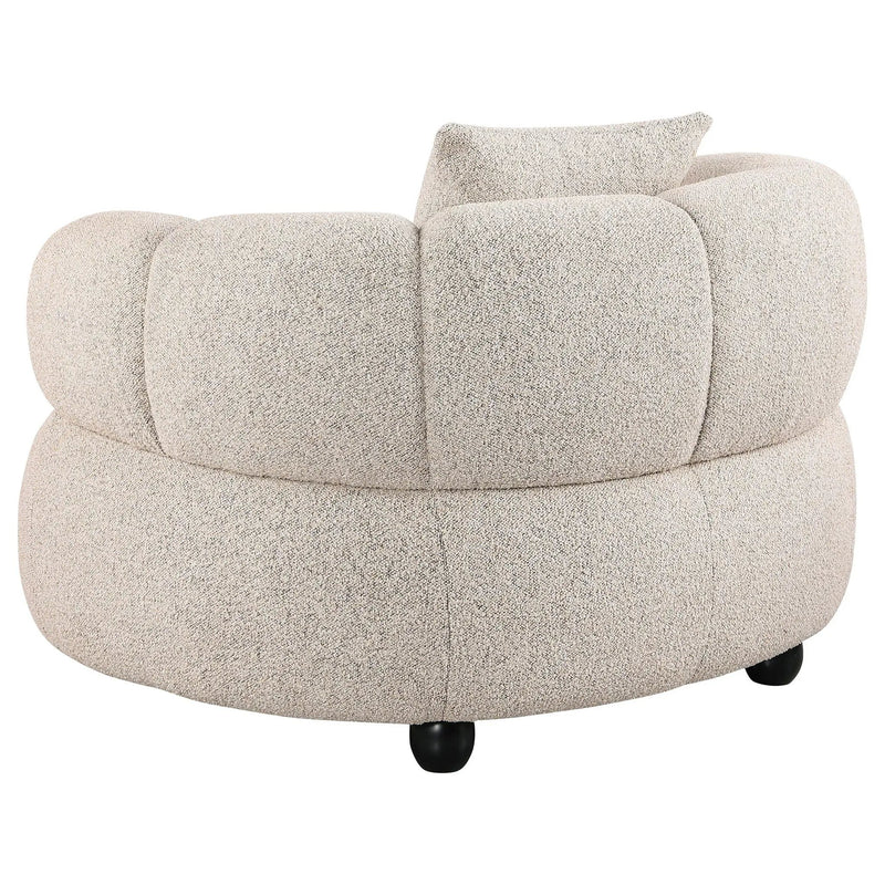 Whitney Contemporary Channel Tufted Boucle Upholstered Sofa Set by Unique Piece Furniture
