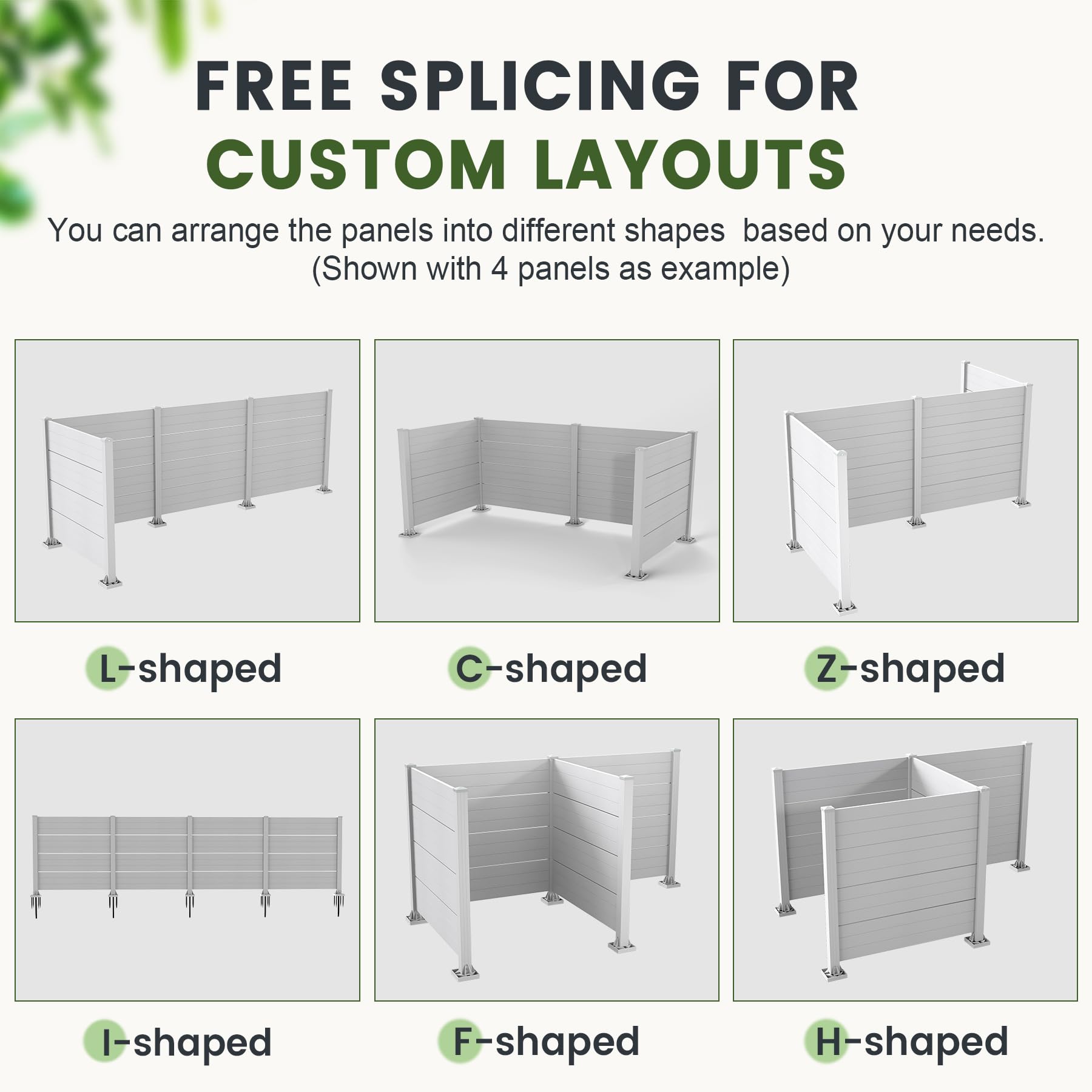 50" W x 49" H Outdoor Privacy Screen, Air Conditioner Fence, All-Weather Vinyl Privacy Fence Screens with Aluminum by HouseOfZazla