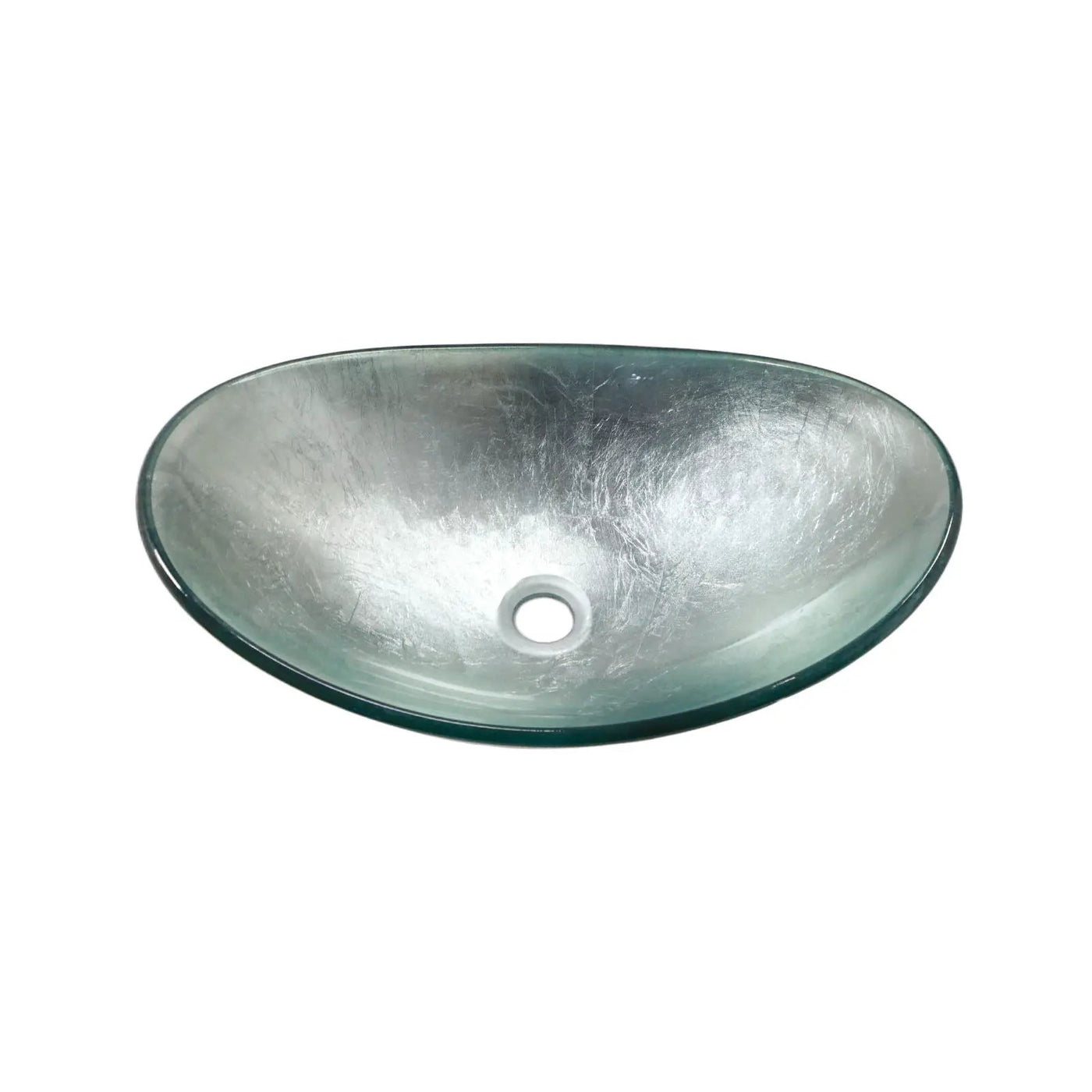 Tempered Glass Vessel Sink With Boat Shape Pop-Up Drain by HouseOfZazla