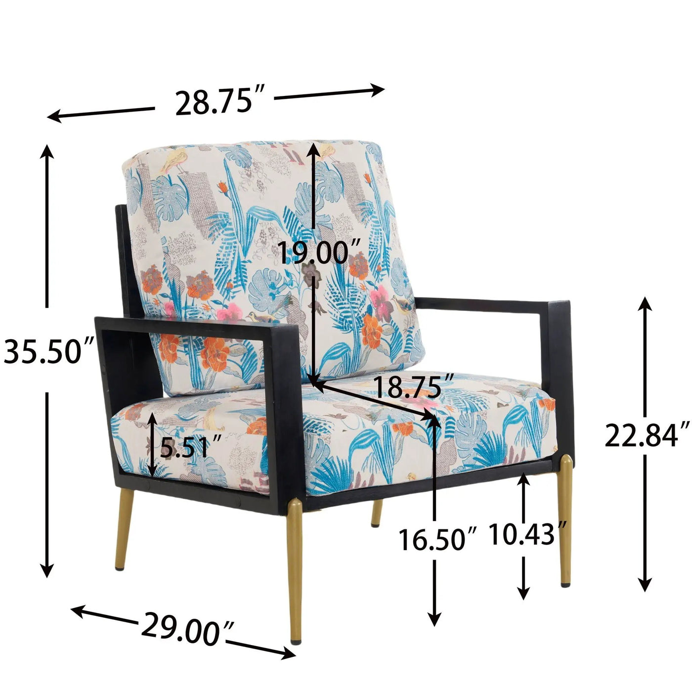 Modern Armchair With Solid Wood Frame by HouseOfZazla