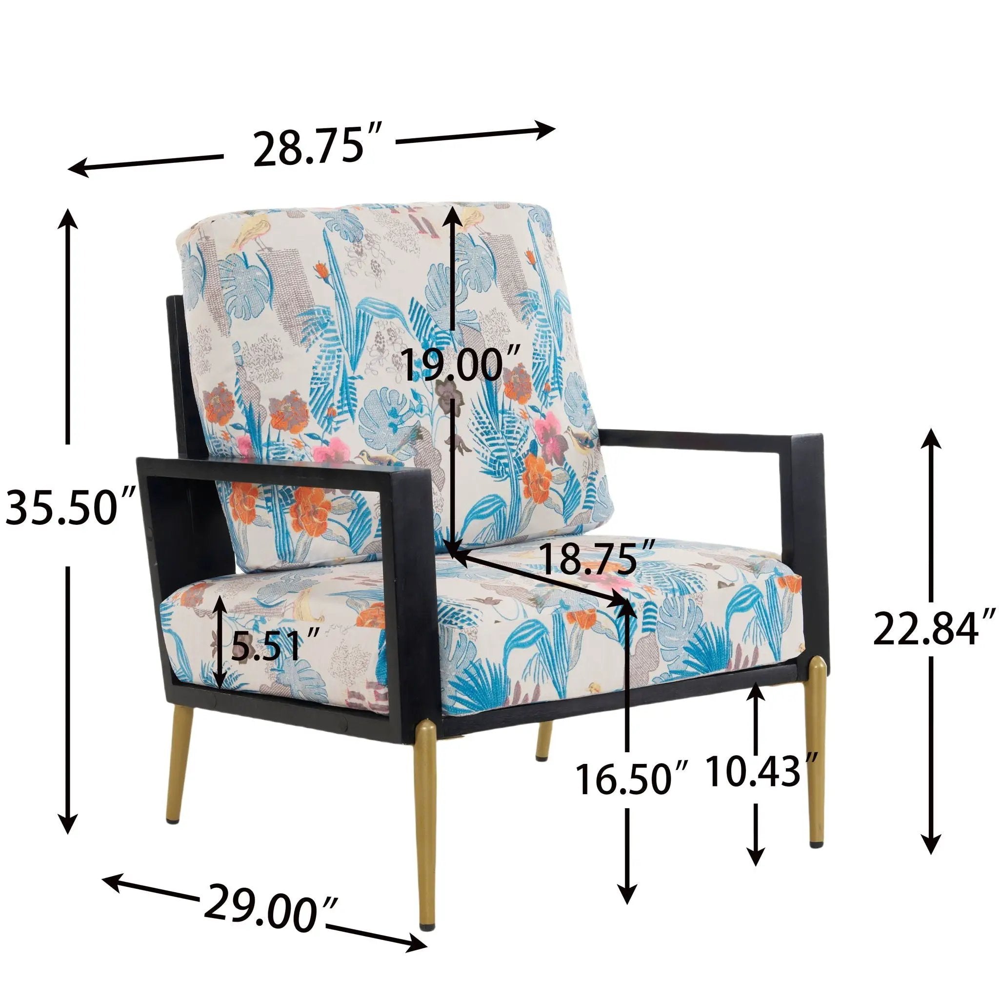 Modern Armchair With Solid Wood Frame by HouseOfZazla