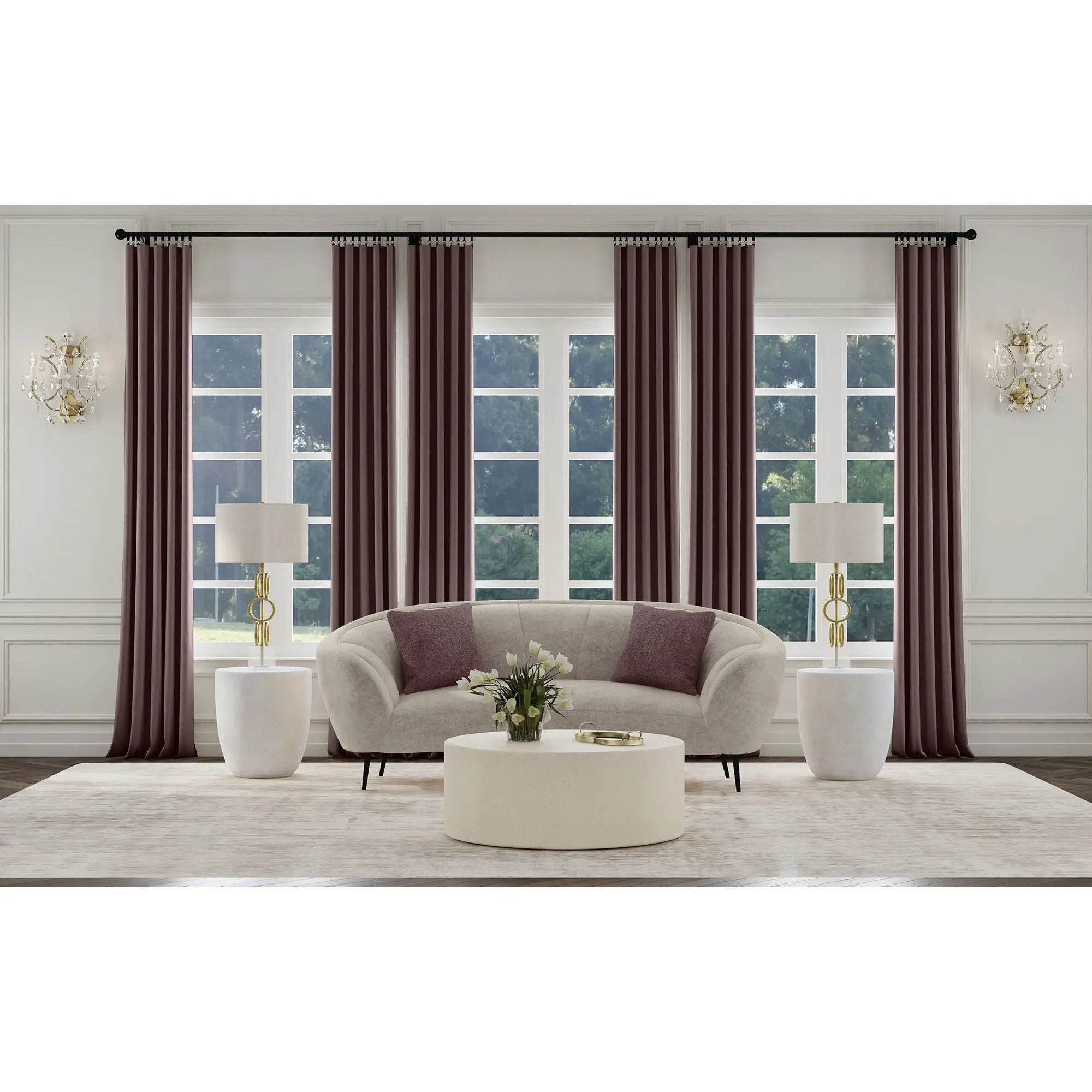 Saanich - Upholstered Curved With Plump Accent Pillows - Beige by HouseOfZazla