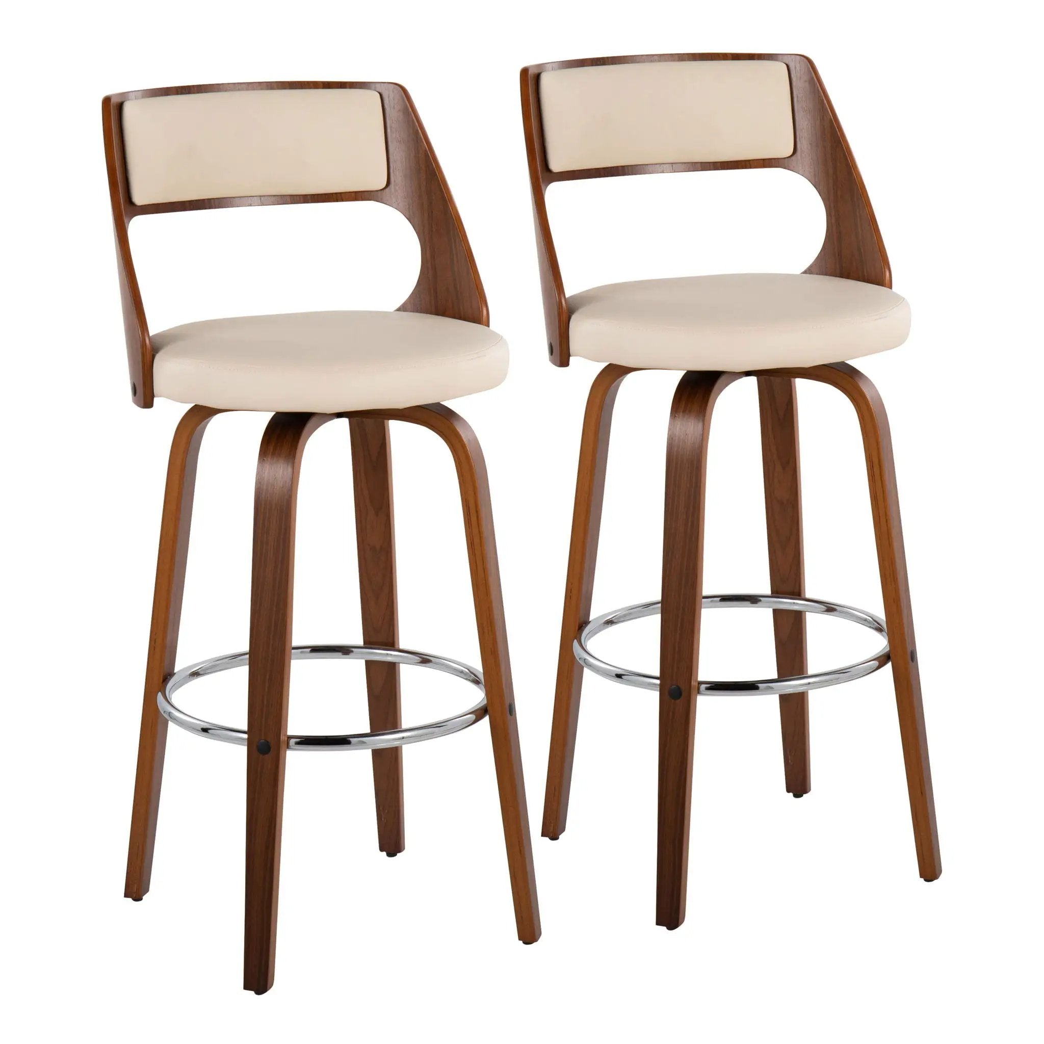 Cecina - Mid-Century Modern Barstool With Swivel (Set of 2) by Unique Piece Furniture