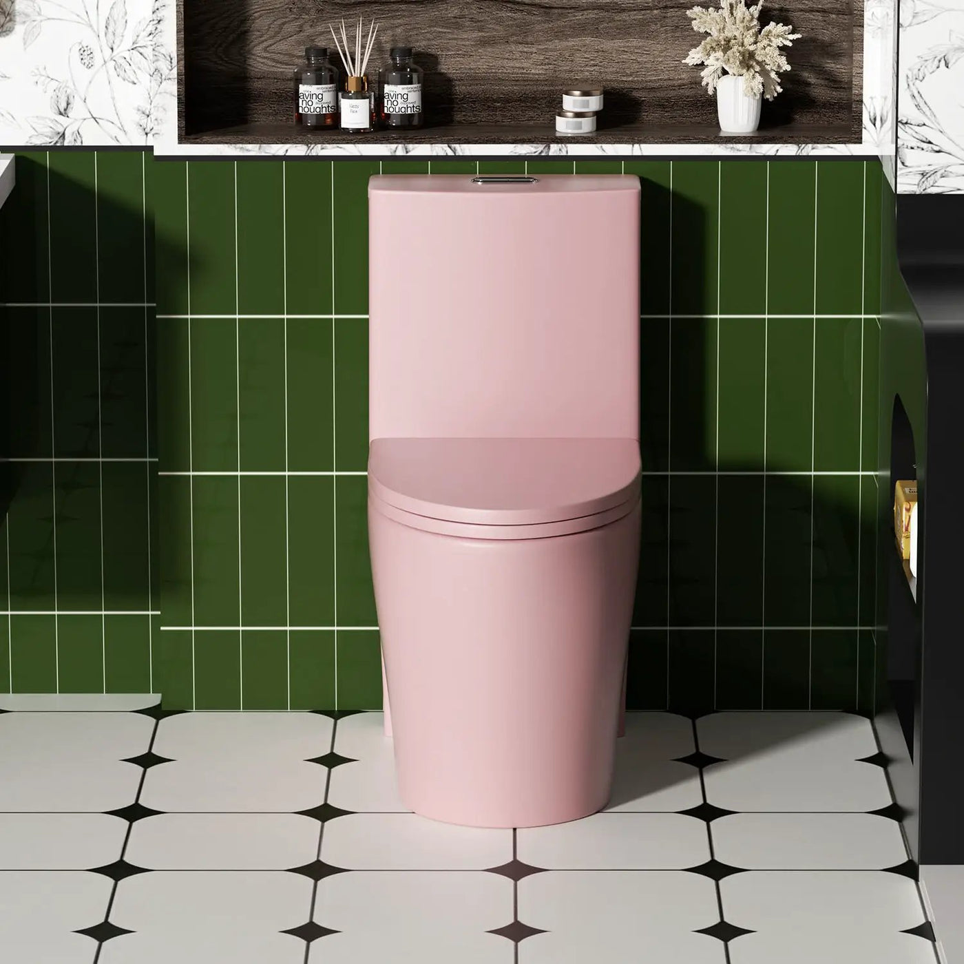 1 Piece Toilet With Tornado Flush, Dual Flush, And ADA Height Comfort Chair by HouseOfZazla
