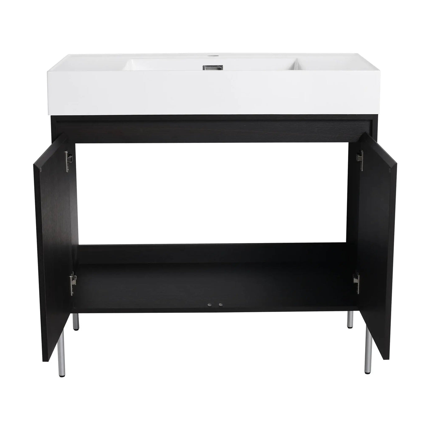 Freestanding Bathroom Vanity With Resin Sink And Storage Cabinet by HouseOfZazla