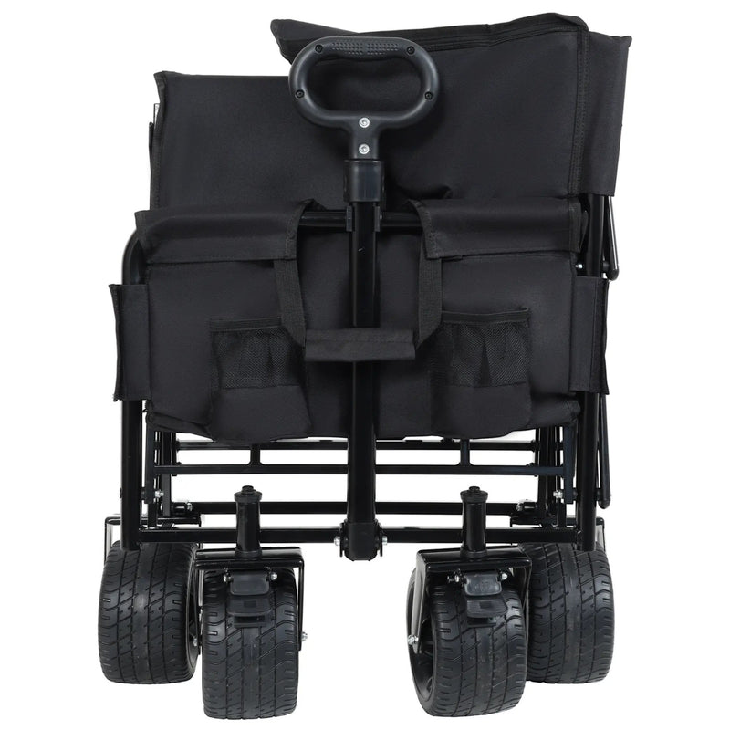 3-in-1 Convertible Folding Wagon Cart with Bench Seat & Storage by HouseOfZazla