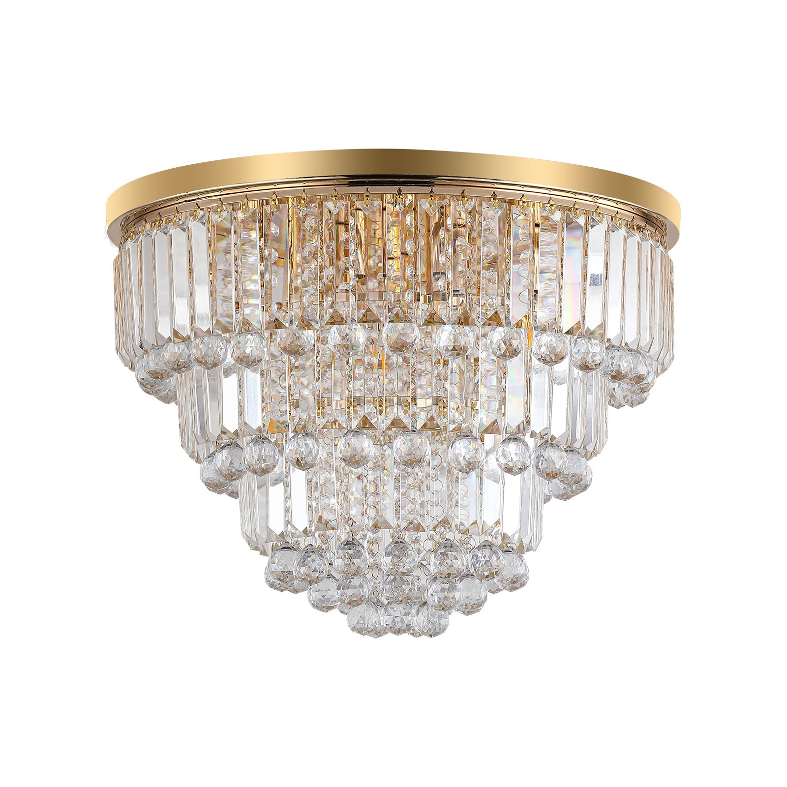 Gold Luxury Modern Style Crystal Ceiling Chandelier by HouseOfZazla