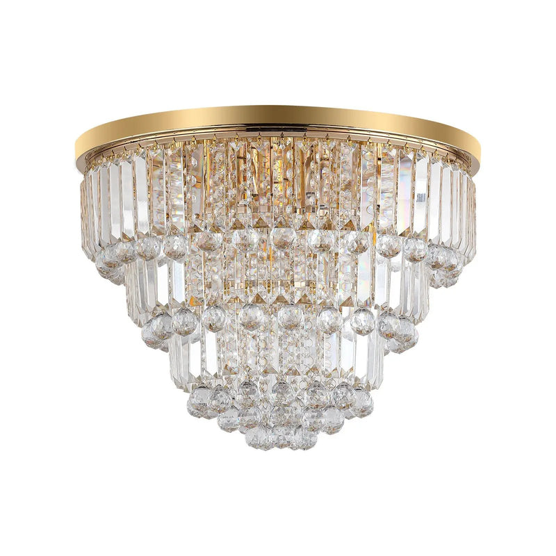 Gold Luxury Modern Style Crystal Ceiling Chandelier by HouseOfZazla