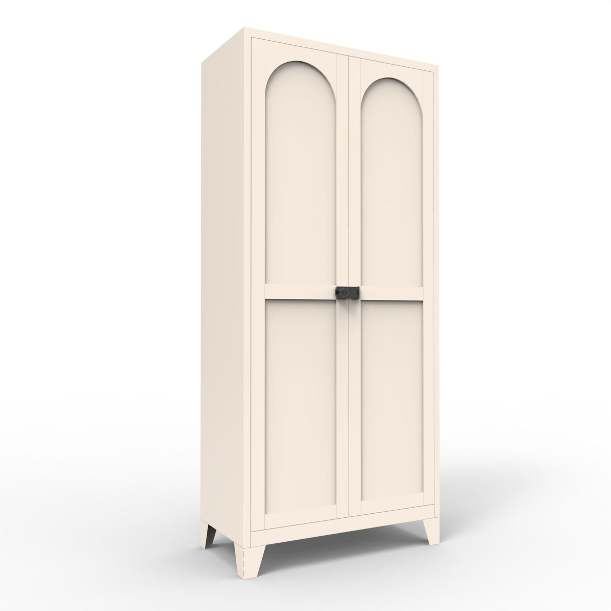 Shapely Doors Metal Storage Cabinet with Adjustable Shelves - White, Black, or Beige, photo 3 of 12