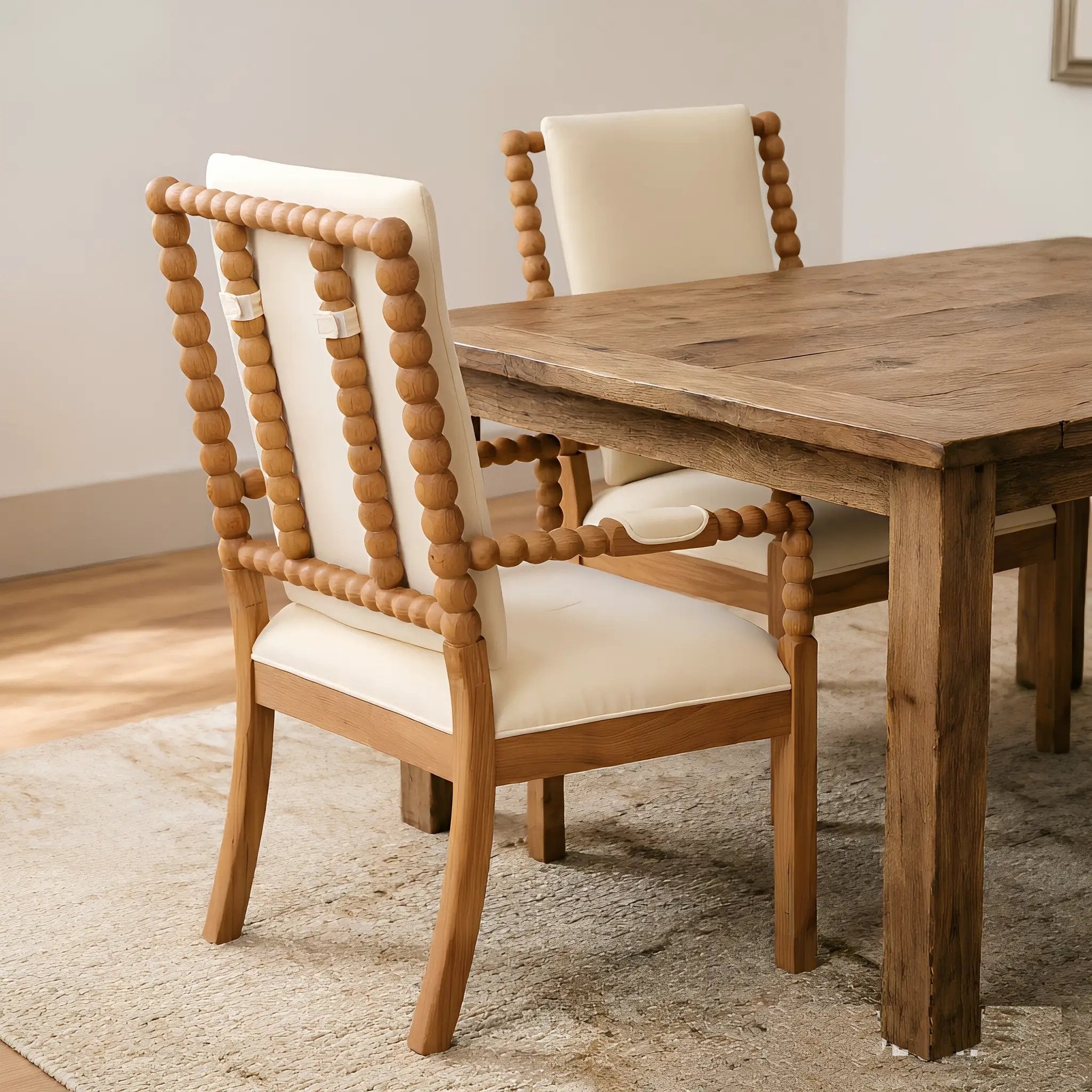 Set of 2 Rubber Wood Dining Chairs by HouseOfZazla
